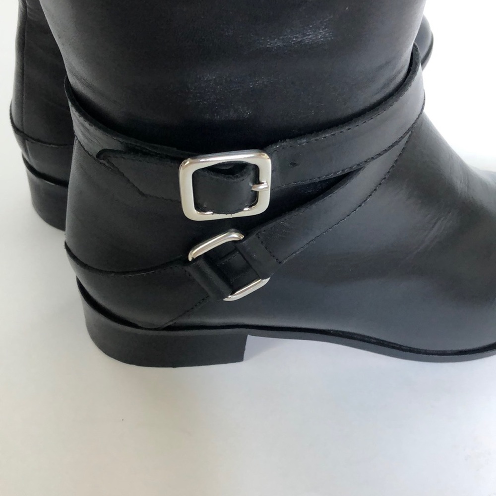 5F Bergdorf Goodman Crisscross Leather Boots - Picture 5 of 9